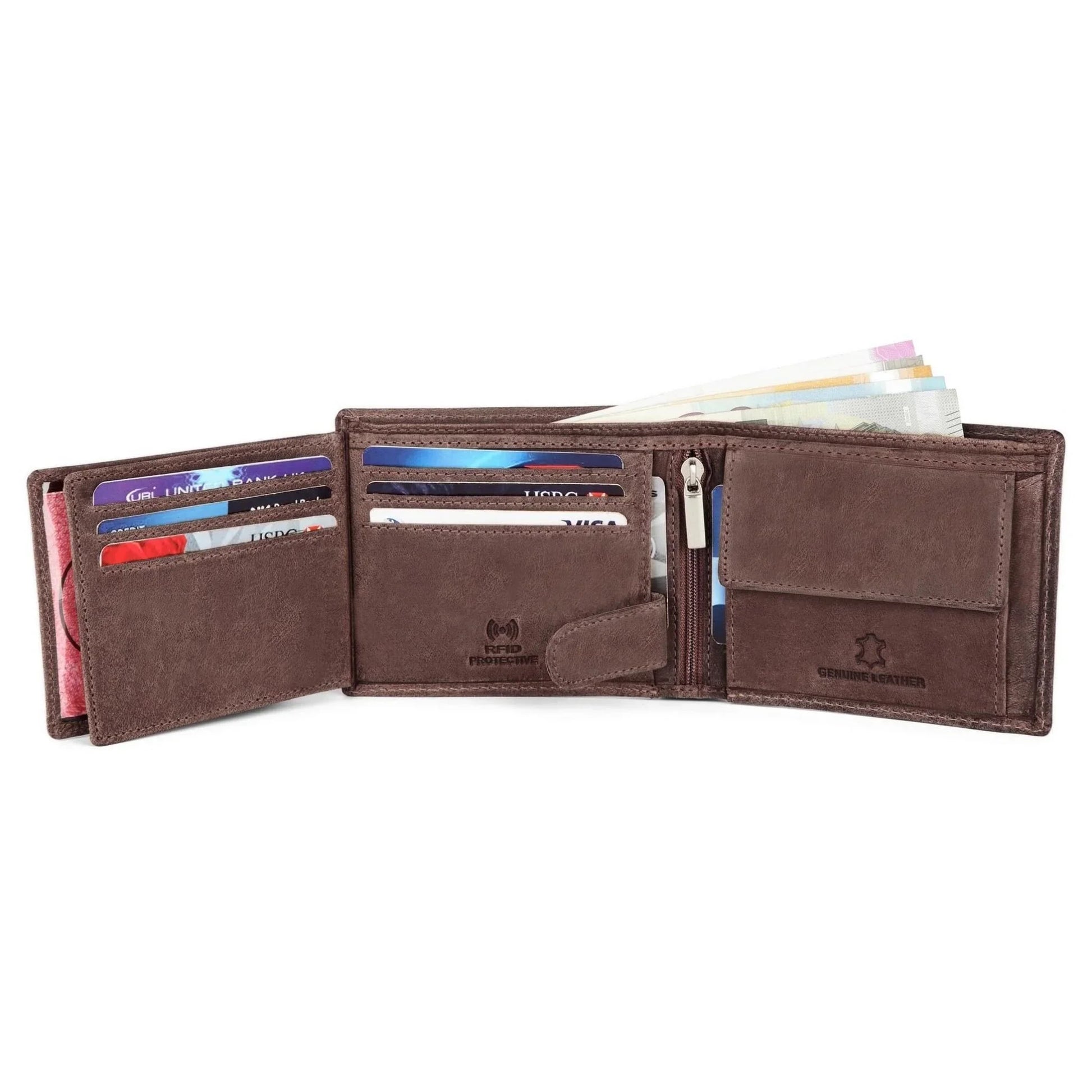 ADAM RFID Protected Leather Wallet for Men - WILDHORN
