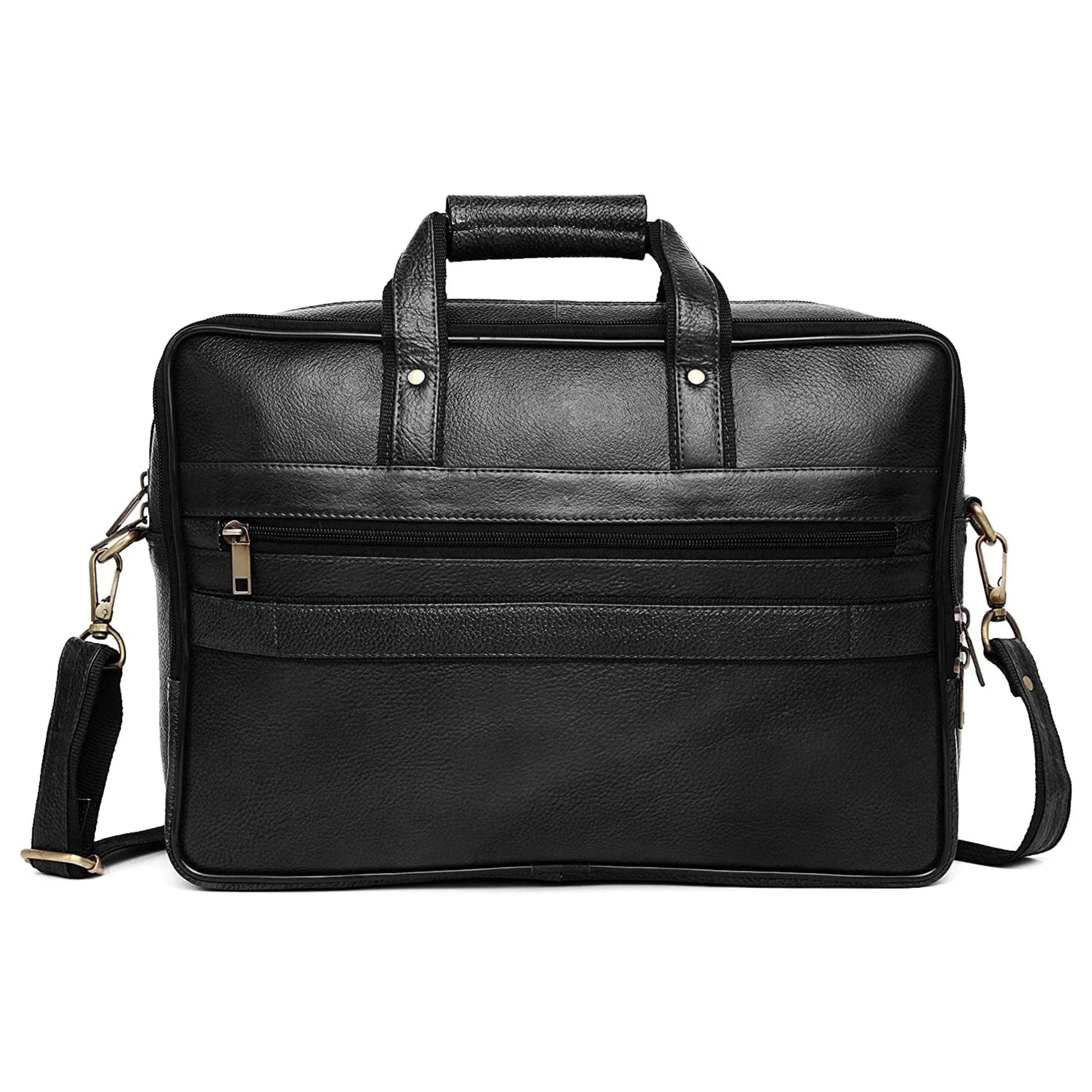ALFORD Leather Laptop Messenger Bag for Men - WILDHORN