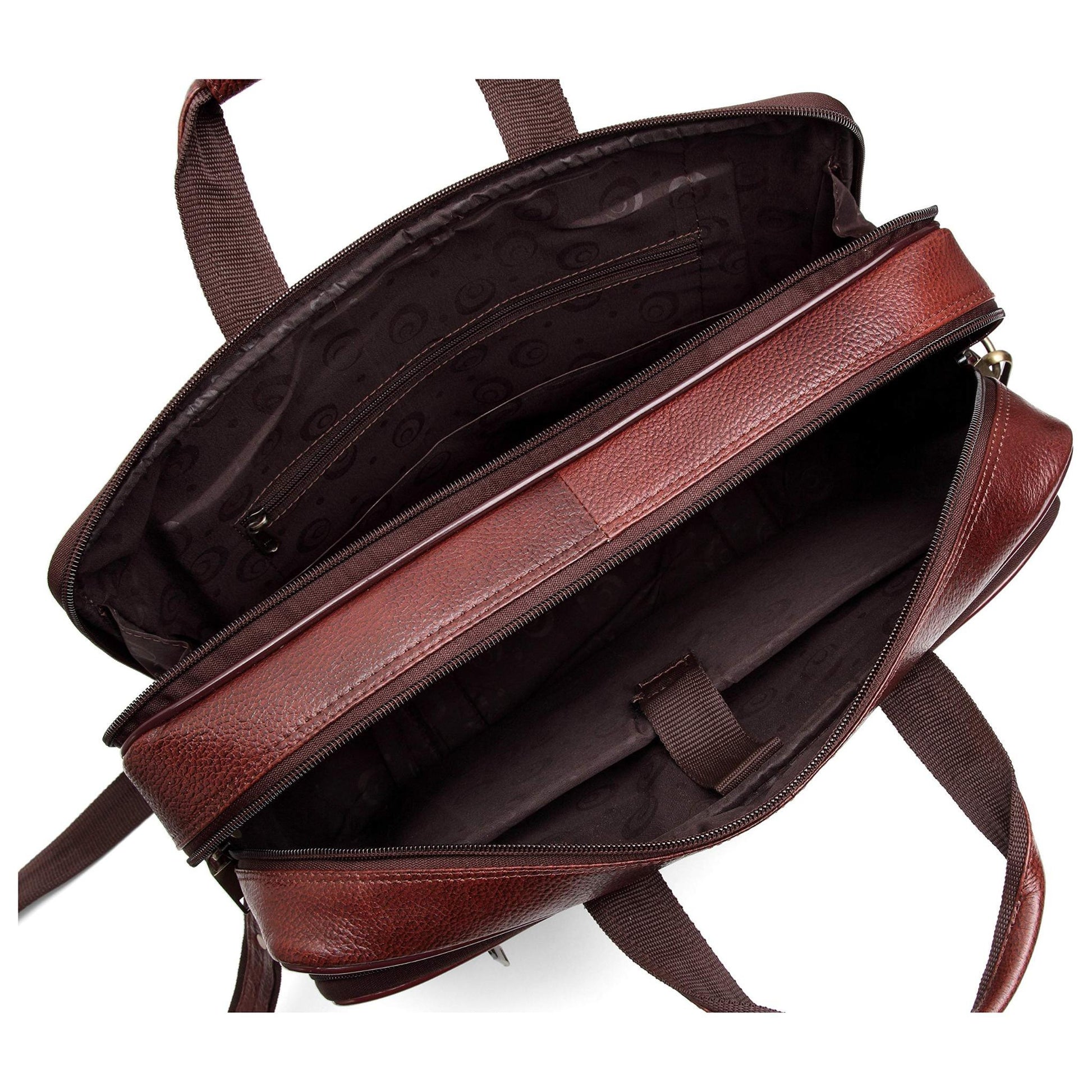 ALFORD Leather Laptop Messenger Bag for Men - WILDHORN