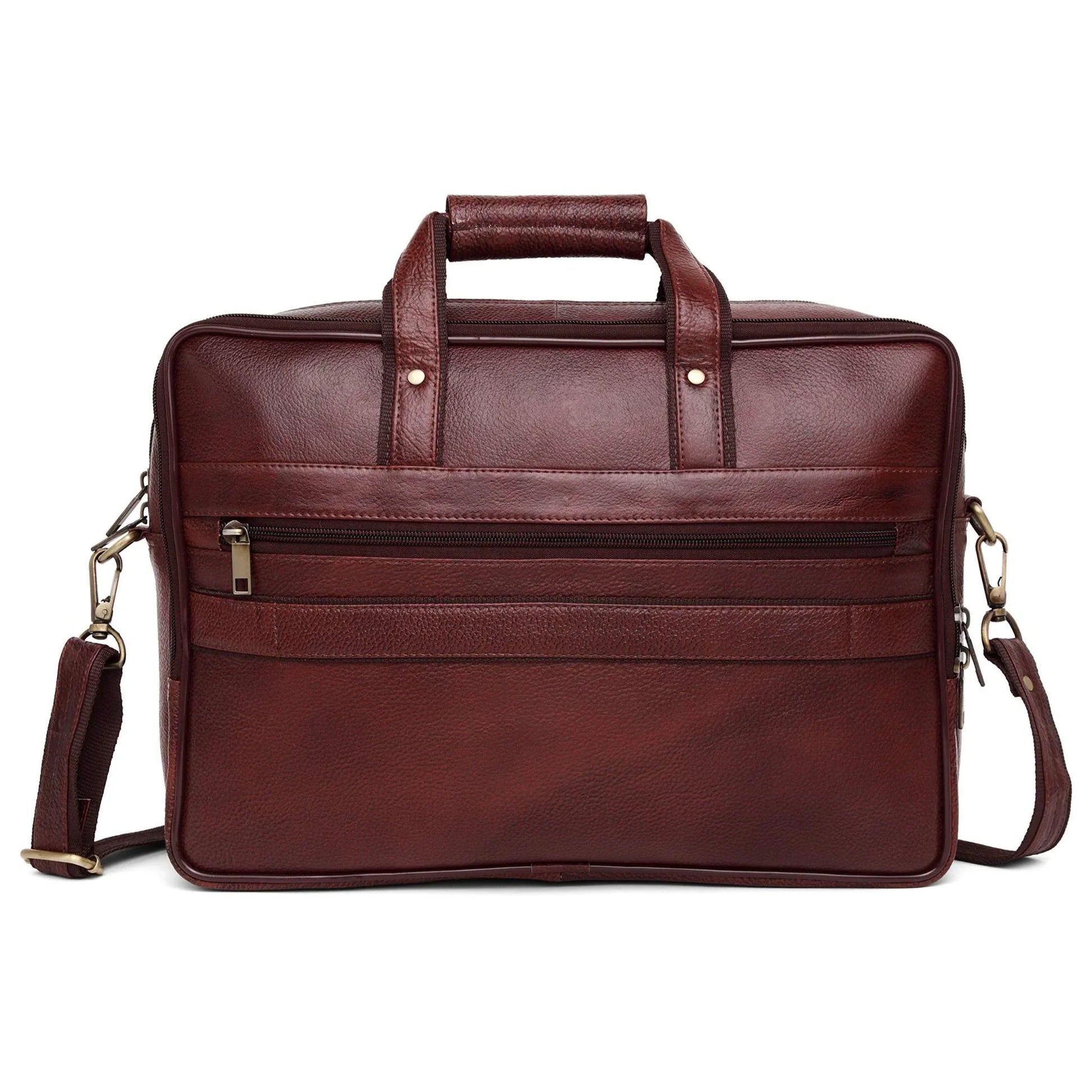 ALFORD Leather Laptop Messenger Bag for Men - WILDHORN