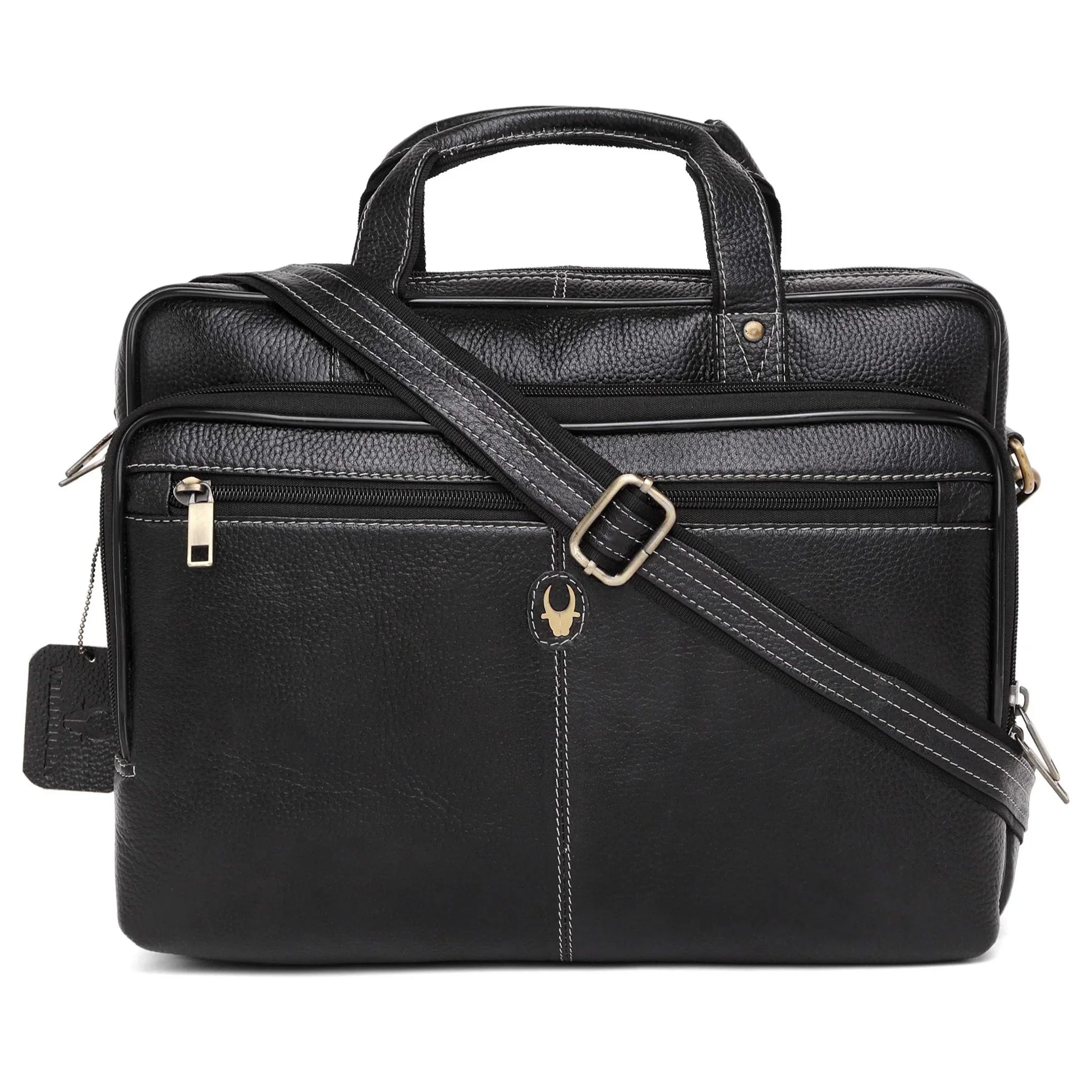 ANDOVER Leather Laptop Messenger Bag for Men - WILDHORN