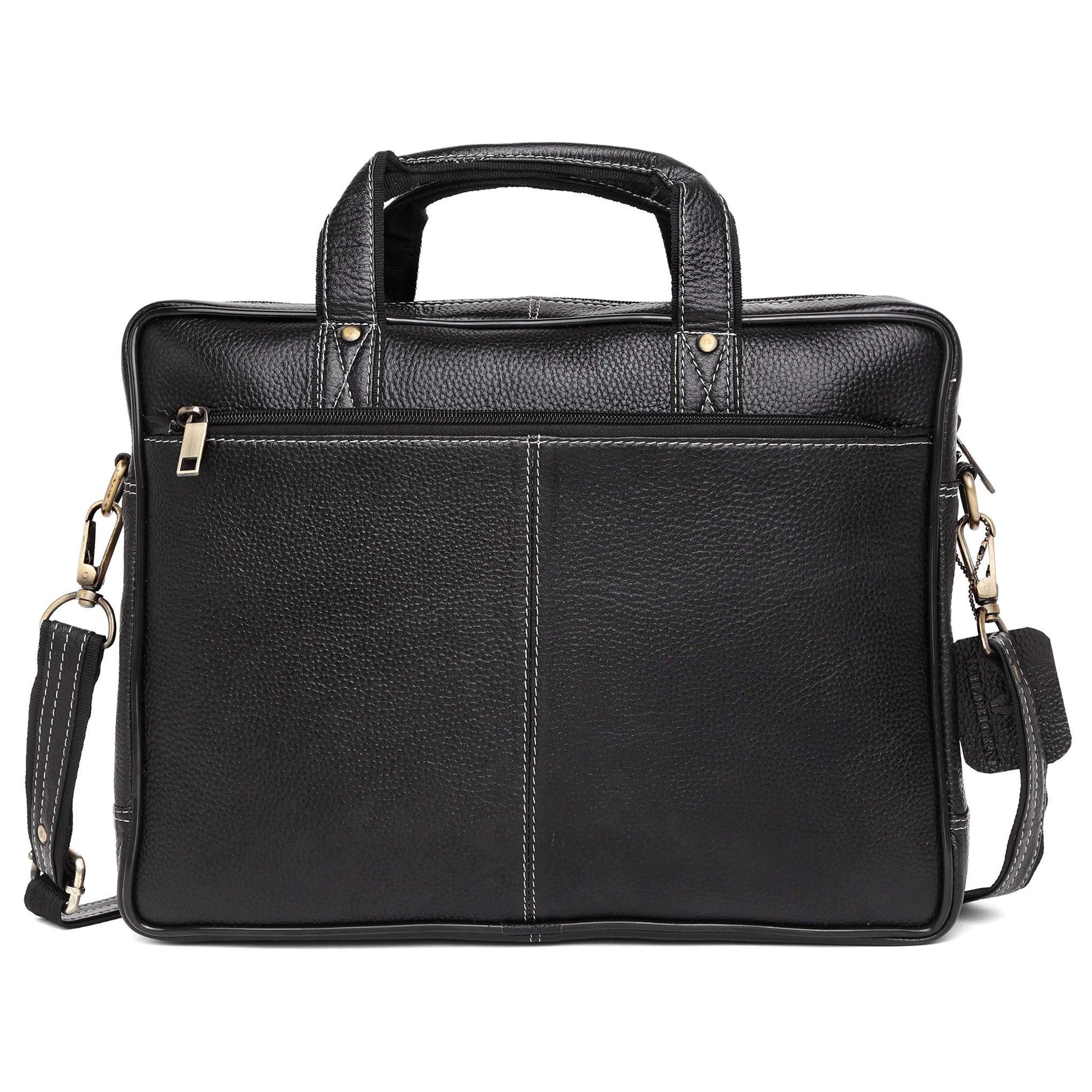 ANDOVER Leather Laptop Messenger Bag for Men - WILDHORN