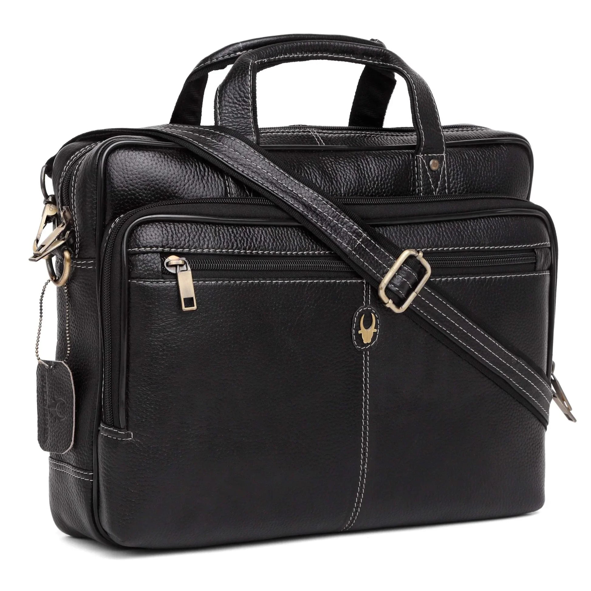 ANDOVER Leather Laptop Messenger Bag for Men - WILDHORN