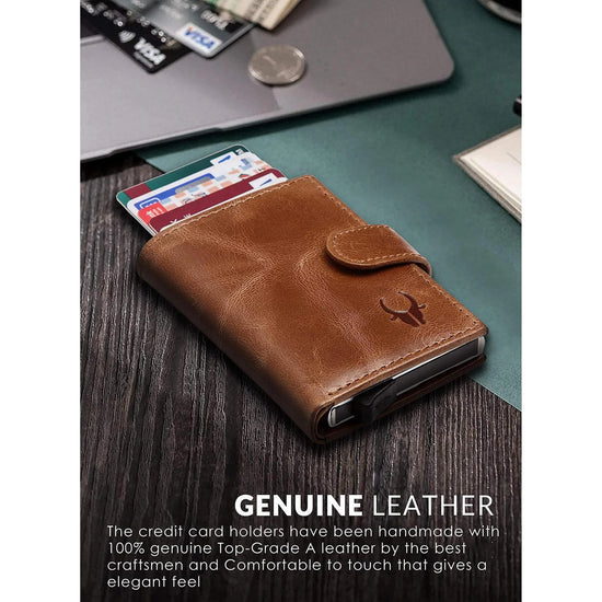 ARNOLD RFID Protected Leather Card Holder for Men - WILDHORN