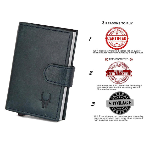 ARNOLD RFID Protected Leather Card Holder for Men - WILDHORN