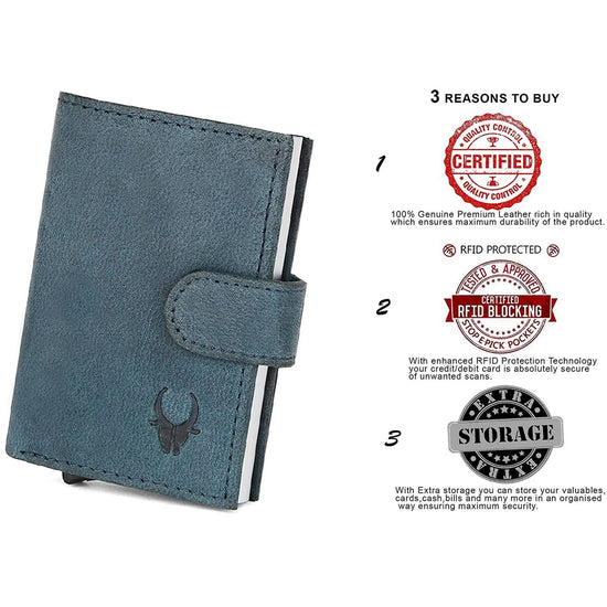 ARNOLD RFID Protected Leather Card Holder for Men - WILDHORN