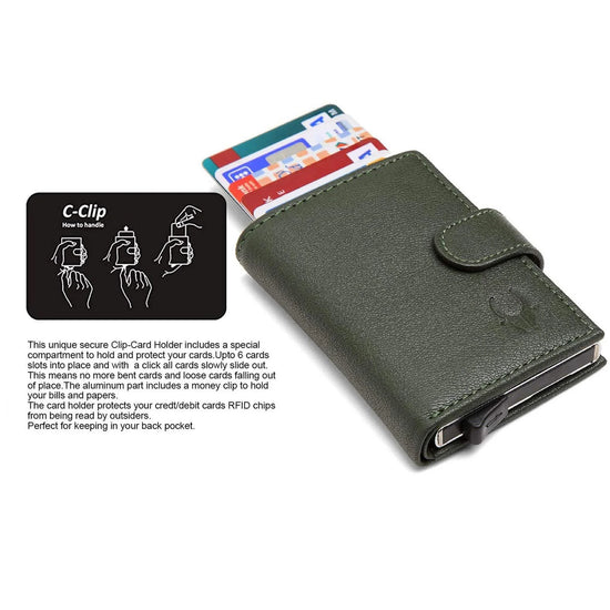 ARNOLD RFID Protected Leather Card Holder for Men - WILDHORN