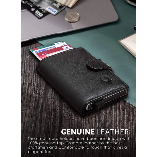 ARNOLD RFID Protected Leather Card Holder for Men - WILDHORN