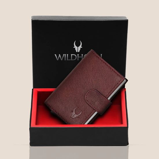 ARNOLD RFID Protected Leather Card Holder for Men - WILDHORN