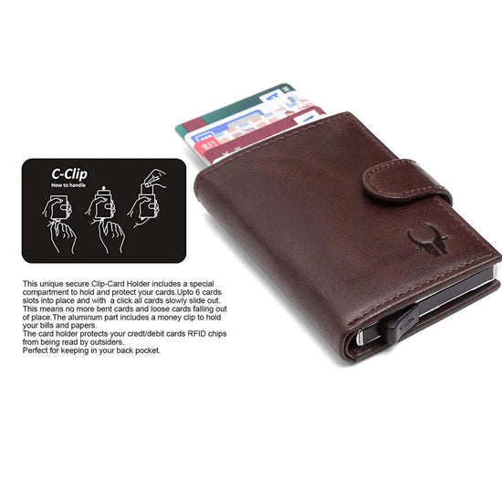 ARNOLD RFID Protected Leather Card Holder for Men - WILDHORN