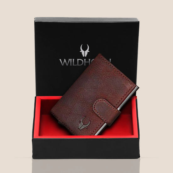 ARNOLD RFID Protected Leather Card Holder for Men - WILDHORN