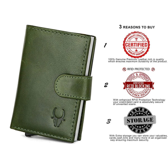 ARNOLD RFID Protected Leather Card Holder for Men - WILDHORN