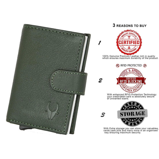 ARNOLD RFID Protected Leather Card Holder for Men - WILDHORN