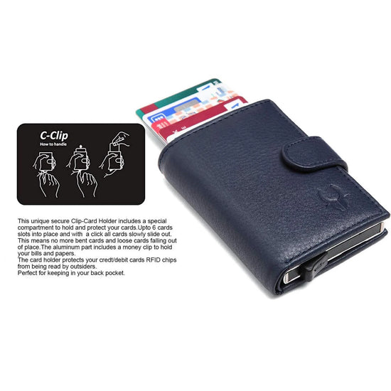 ARNOLD RFID Protected Leather Card Holder for Men - WILDHORN
