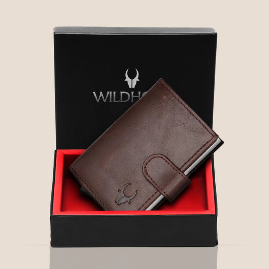 ARNOLD RFID Protected Leather Card Holder for Men - WILDHORN