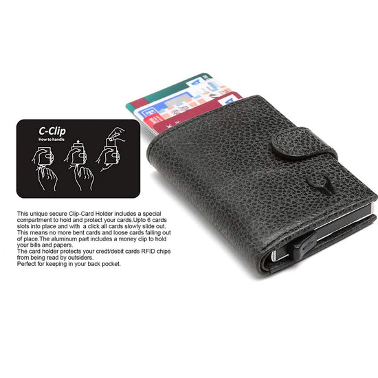 ARNOLD RFID Protected Leather Card Holder for Men - WILDHORN