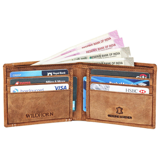 ATLAS RFID Protected Leather Wallet for Men - WILDHORN