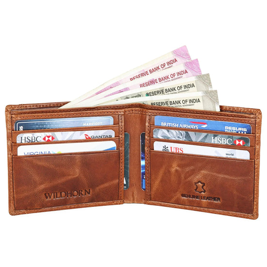 ATLAS RFID Protected Leather Wallet for Men - WILDHORN