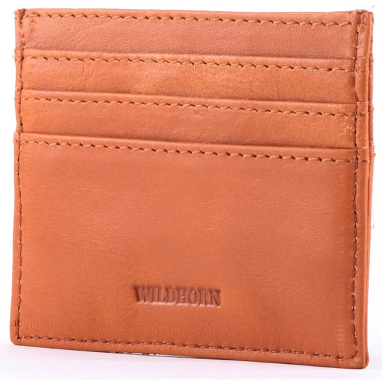 AUSTIN RFID Protected Leather Card Holder for Men - WILDHORN