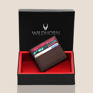 AUSTIN RFID Protected Leather Card Holder for Men - WILDHORN