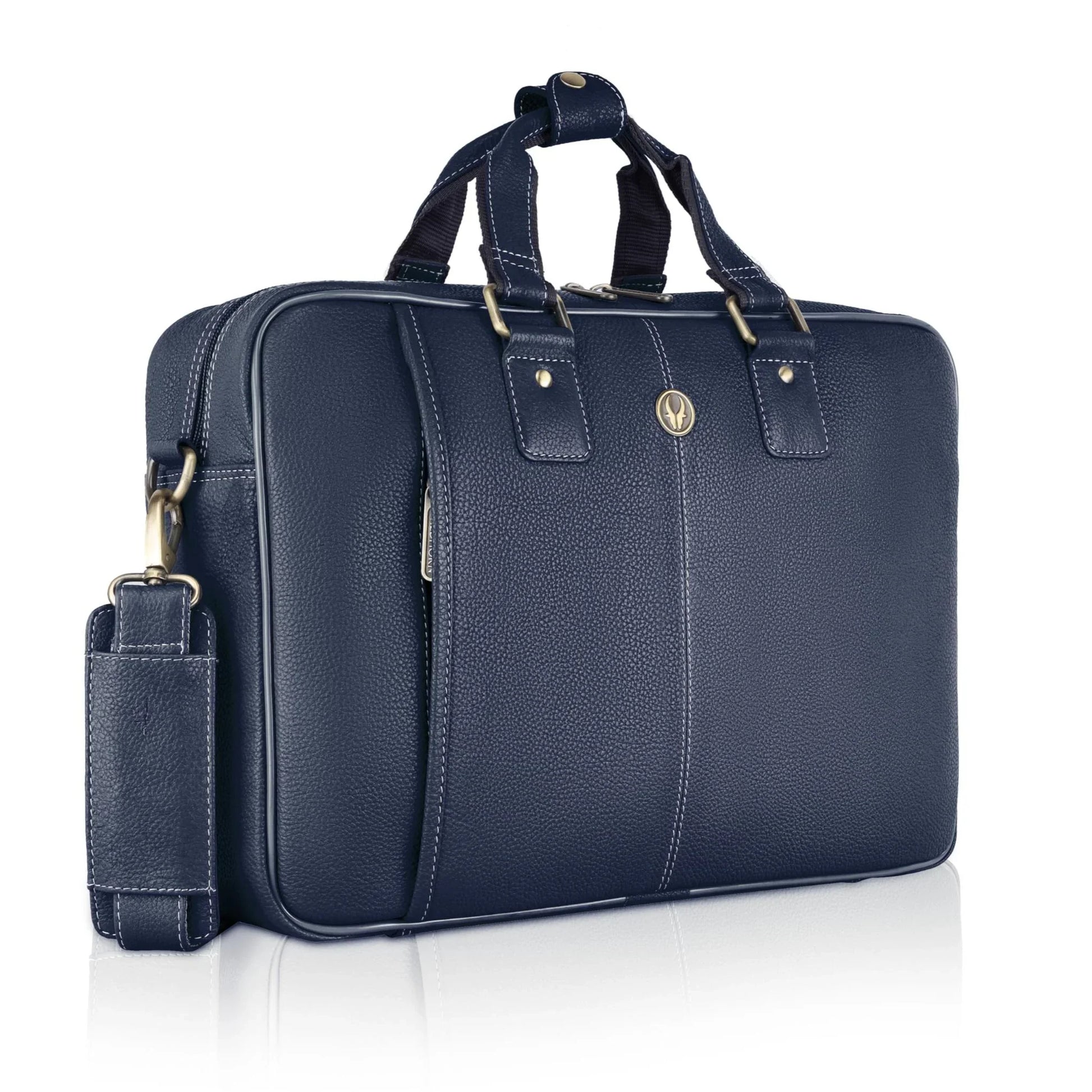 BELGRAVIA Leather Laptop Messenger Bag for Men - WILDHORN
