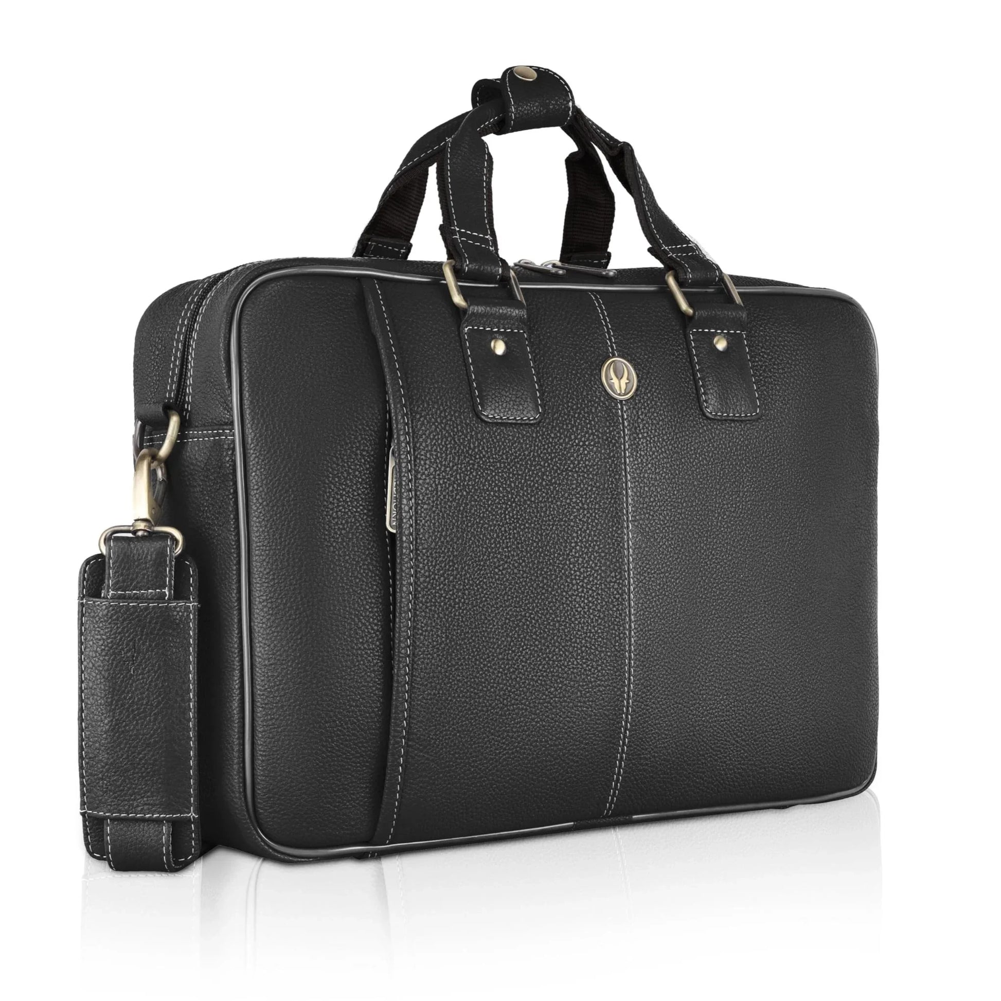 BELGRAVIA Leather Laptop Messenger Bag for Men - WILDHORN