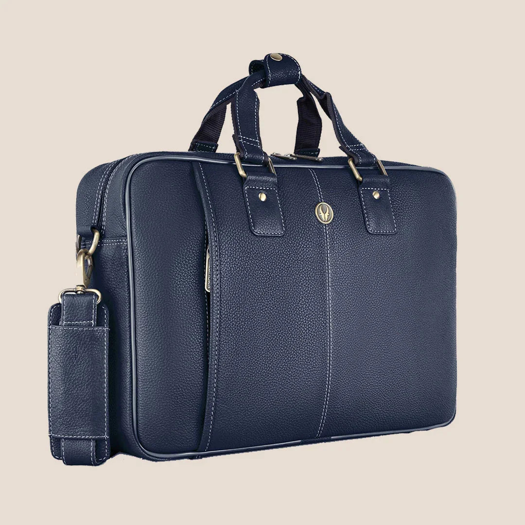 BELGRAVIA Leather Laptop Messenger Bag for Men - WILDHORN