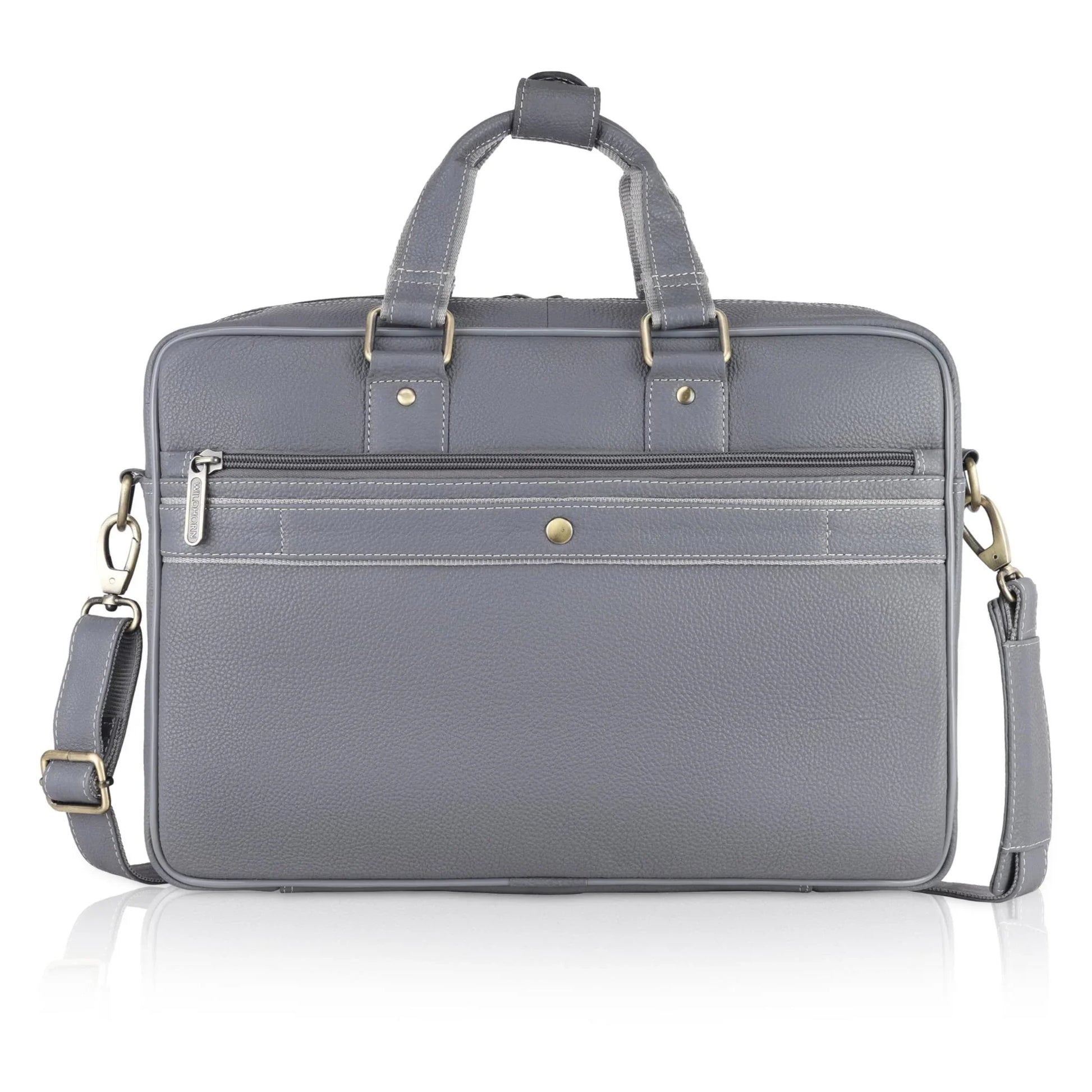 BELGRAVIA Leather Laptop Messenger Bag for Men - WILDHORN