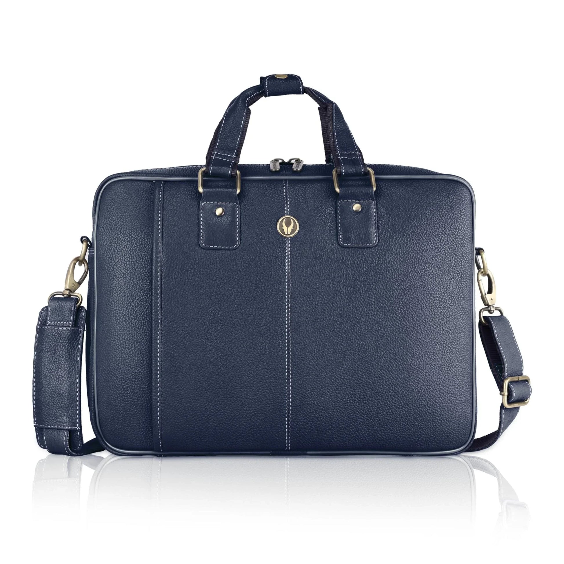 BELGRAVIA Leather Laptop Messenger Bag for Men - WILDHORN