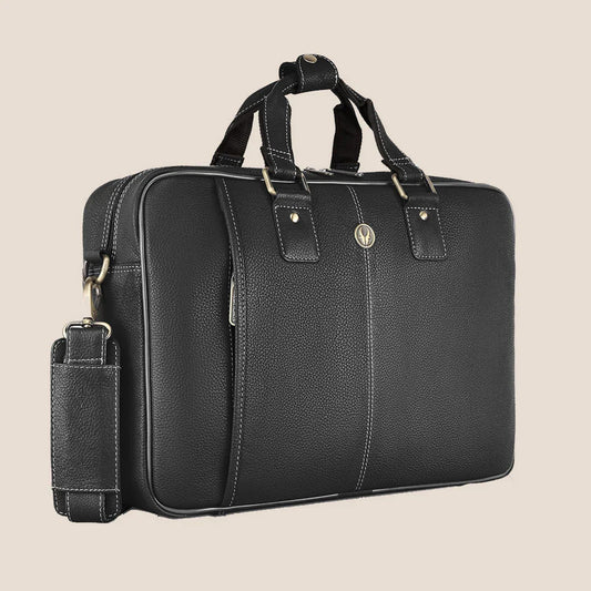 BELGRAVIA Leather Laptop Messenger Bag for Men - WILDHORN
