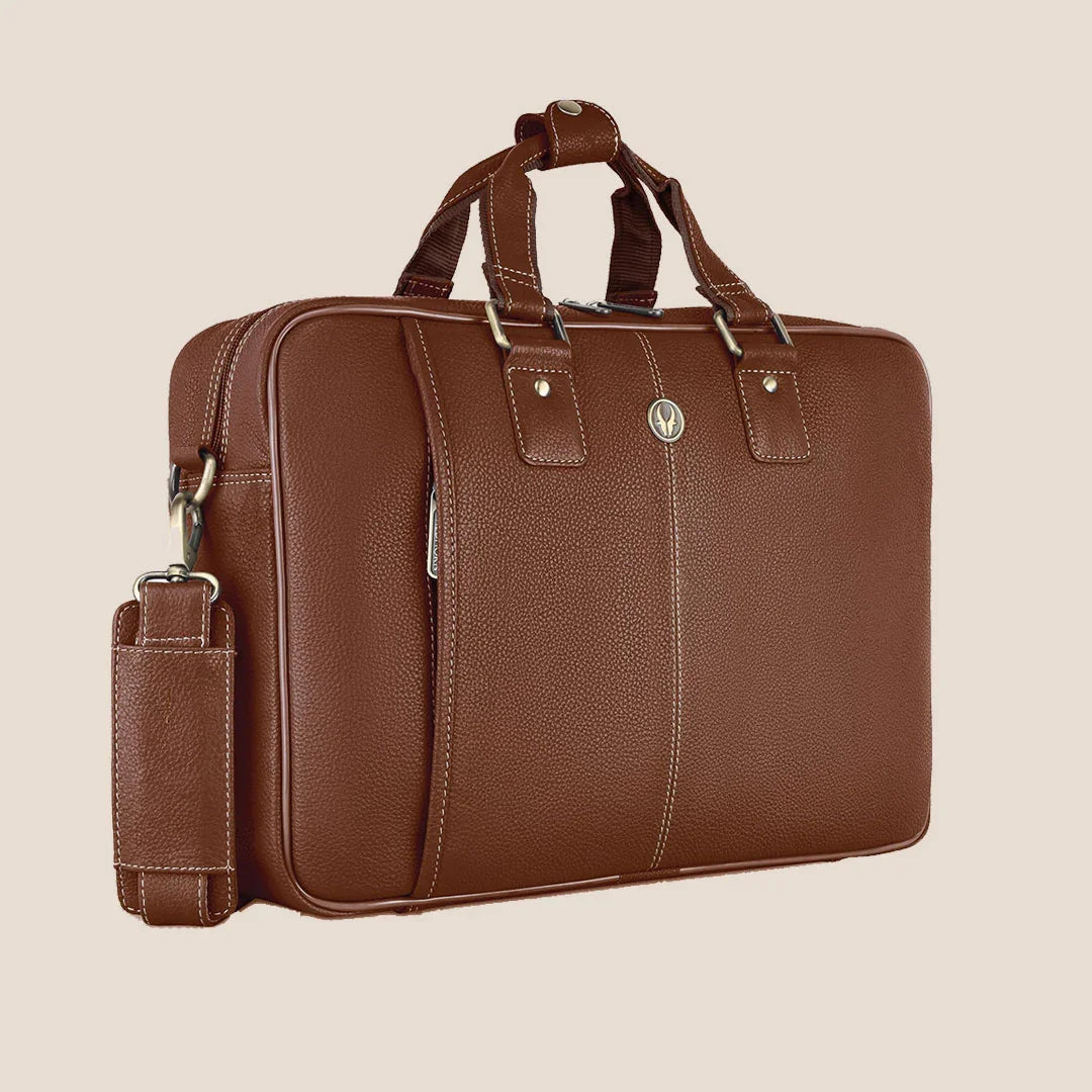 BELGRAVIA Leather Laptop Messenger Bag for Men - WILDHORN