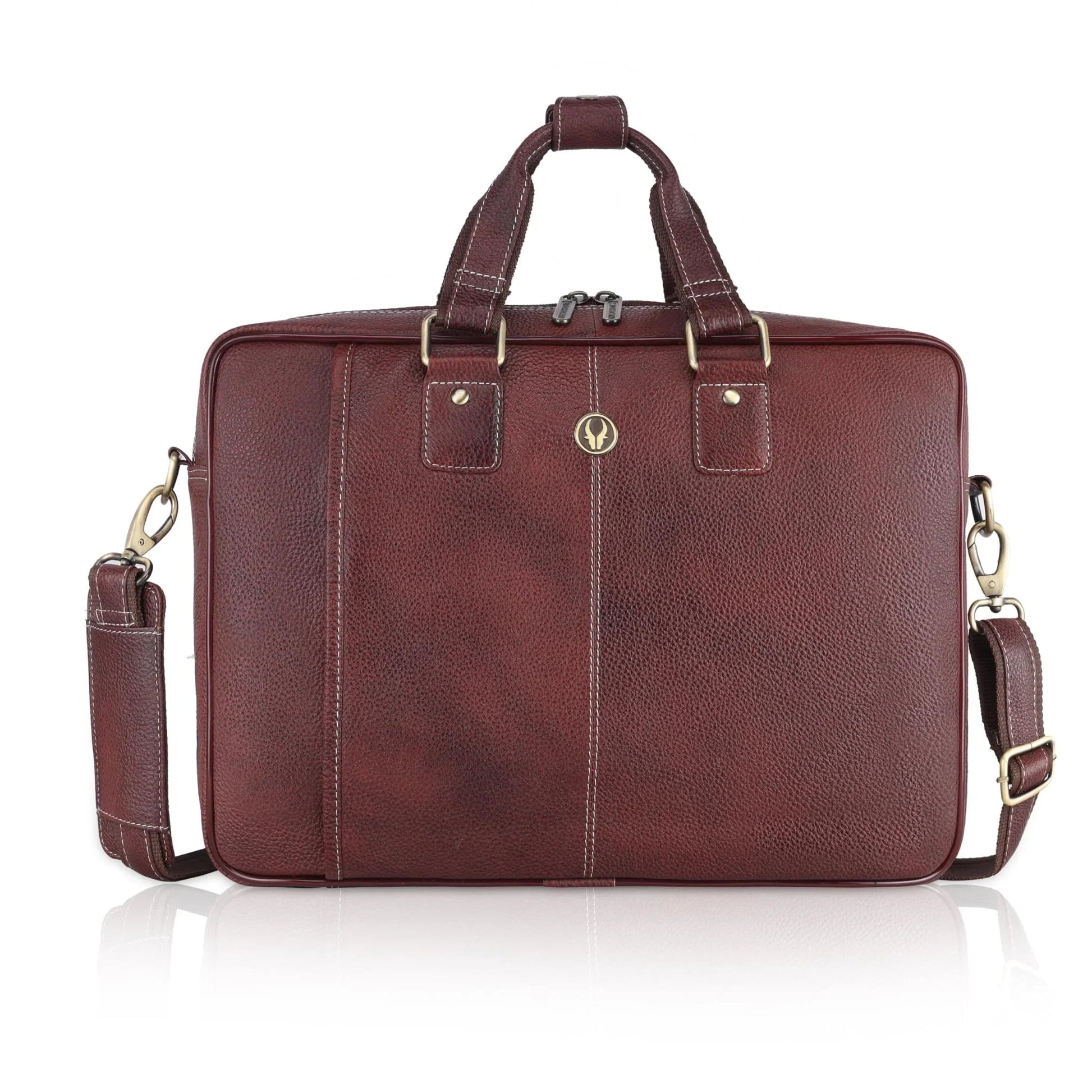 BELGRAVIA Leather Laptop Messenger Bag for Men - WILDHORN