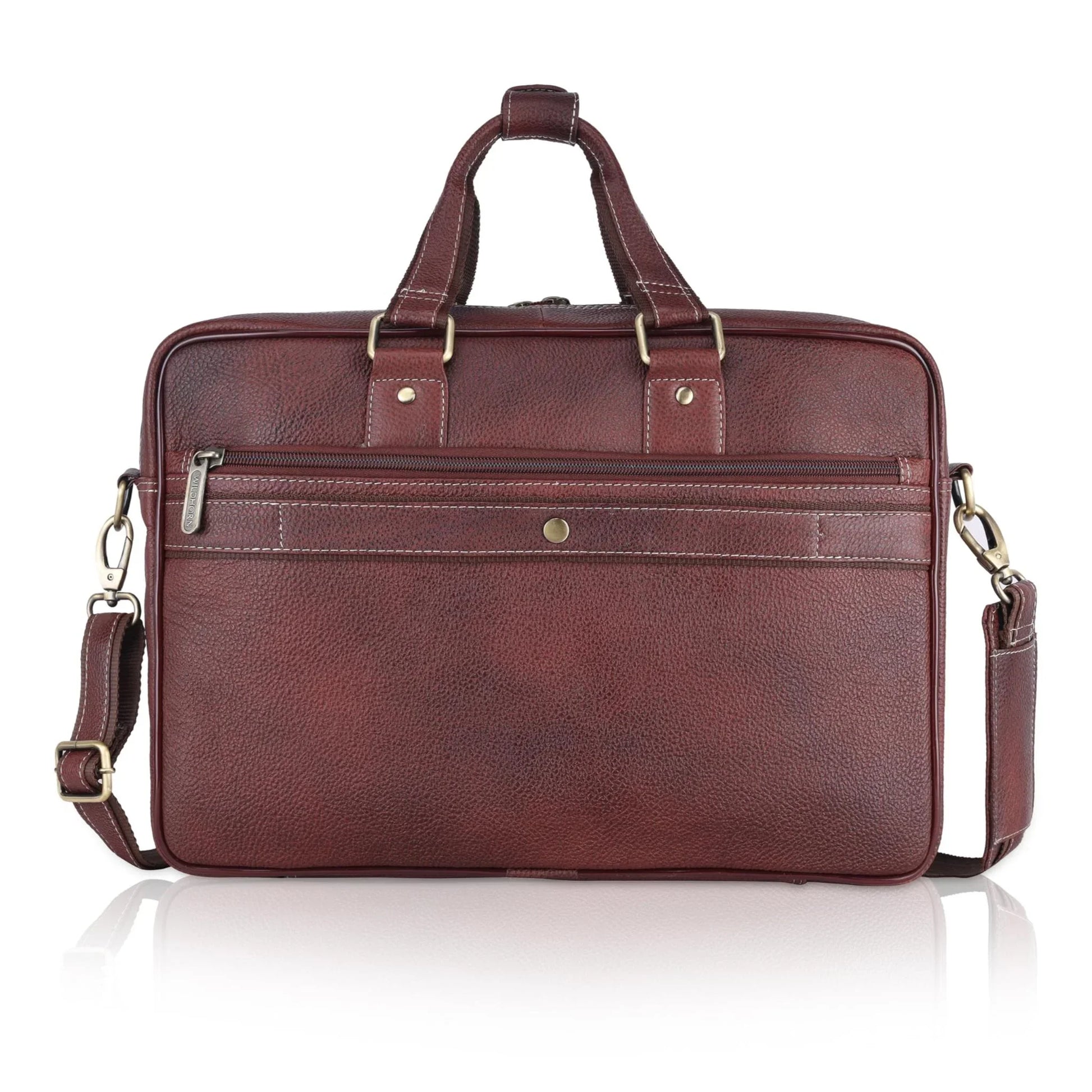 BELGRAVIA Leather Laptop Messenger Bag for Men - WILDHORN