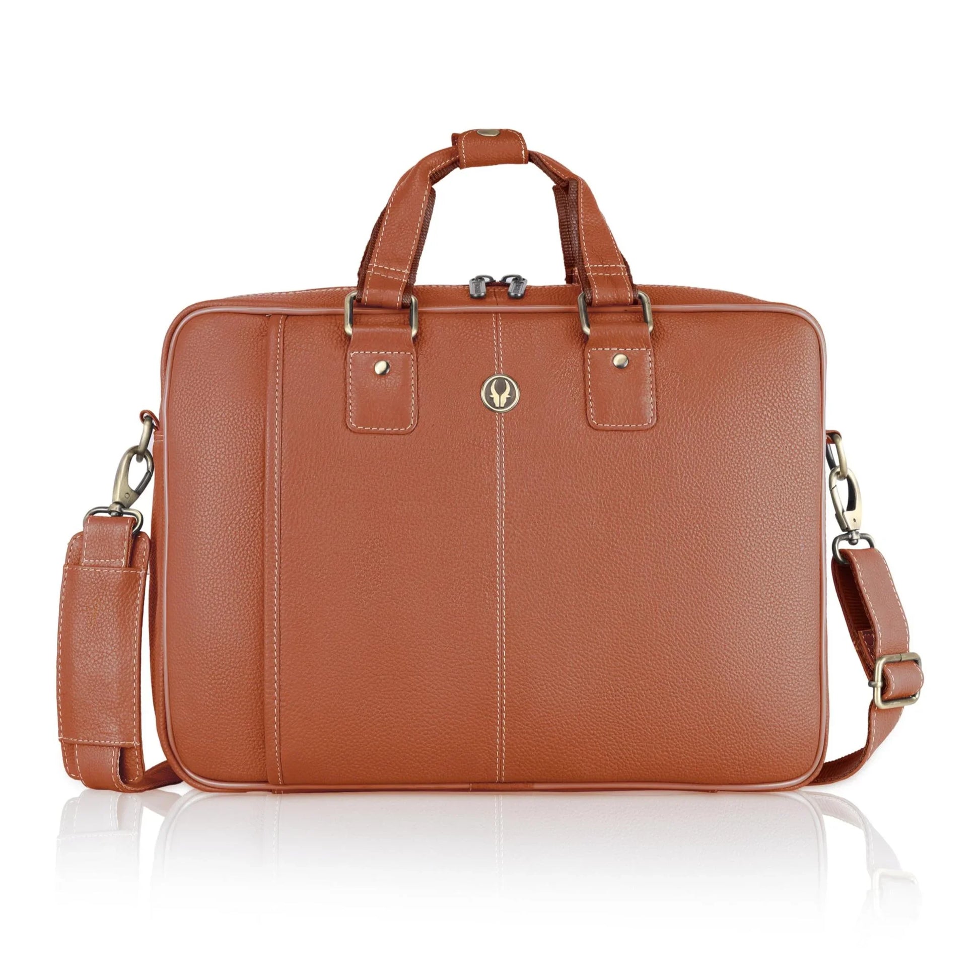 BELGRAVIA Leather Laptop Messenger Bag for Men - WILDHORN