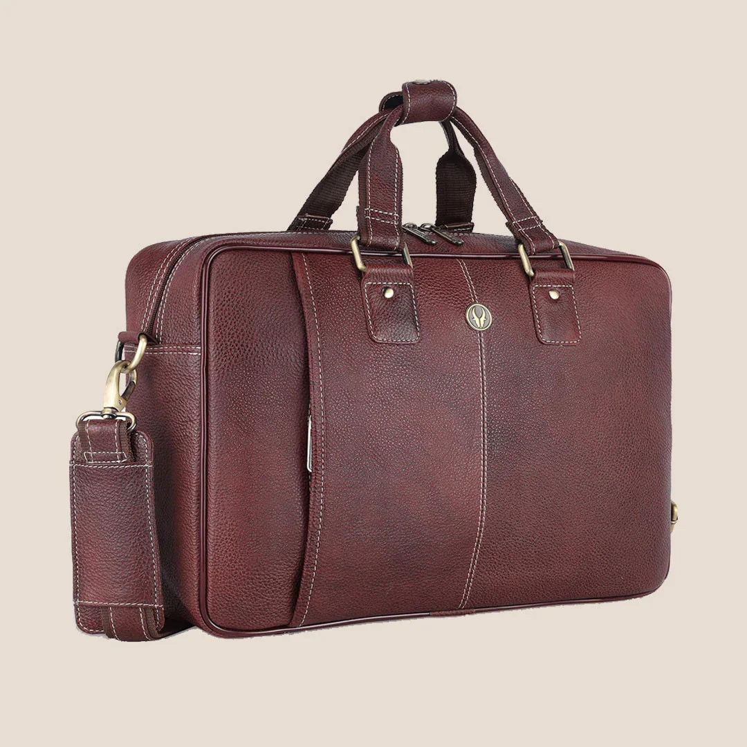 BELGRAVIA Leather Laptop Messenger Bag for Men - WILDHORN