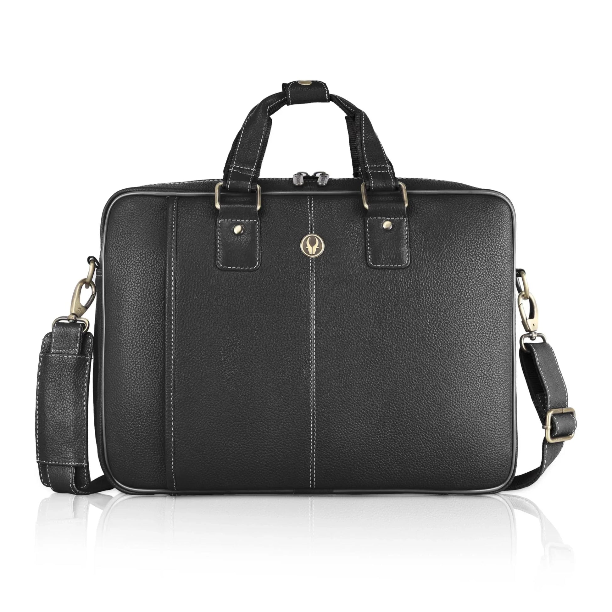 BELGRAVIA Leather Laptop Messenger Bag for Men - WILDHORN