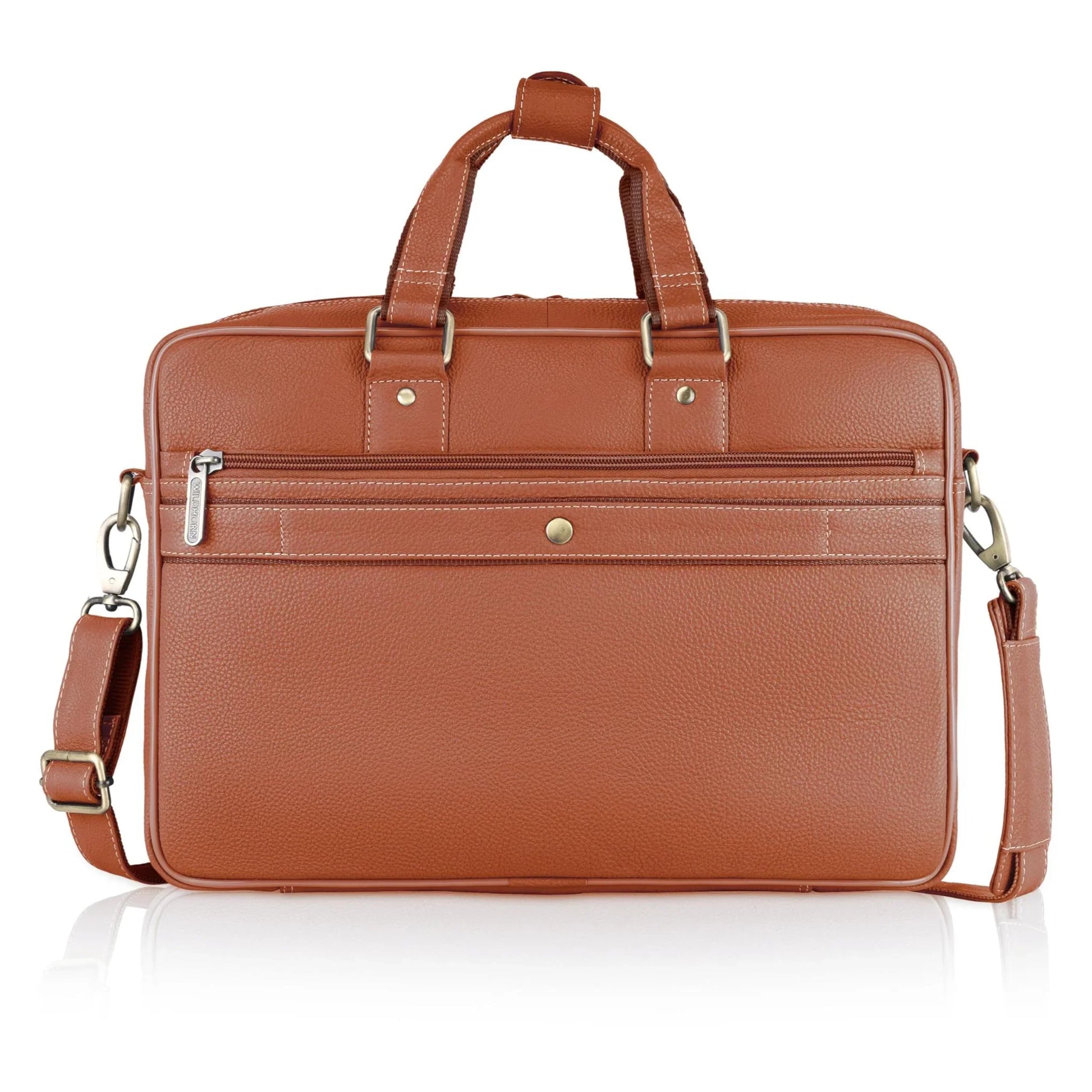 BELGRAVIA Leather Laptop Messenger Bag for Men - WILDHORN
