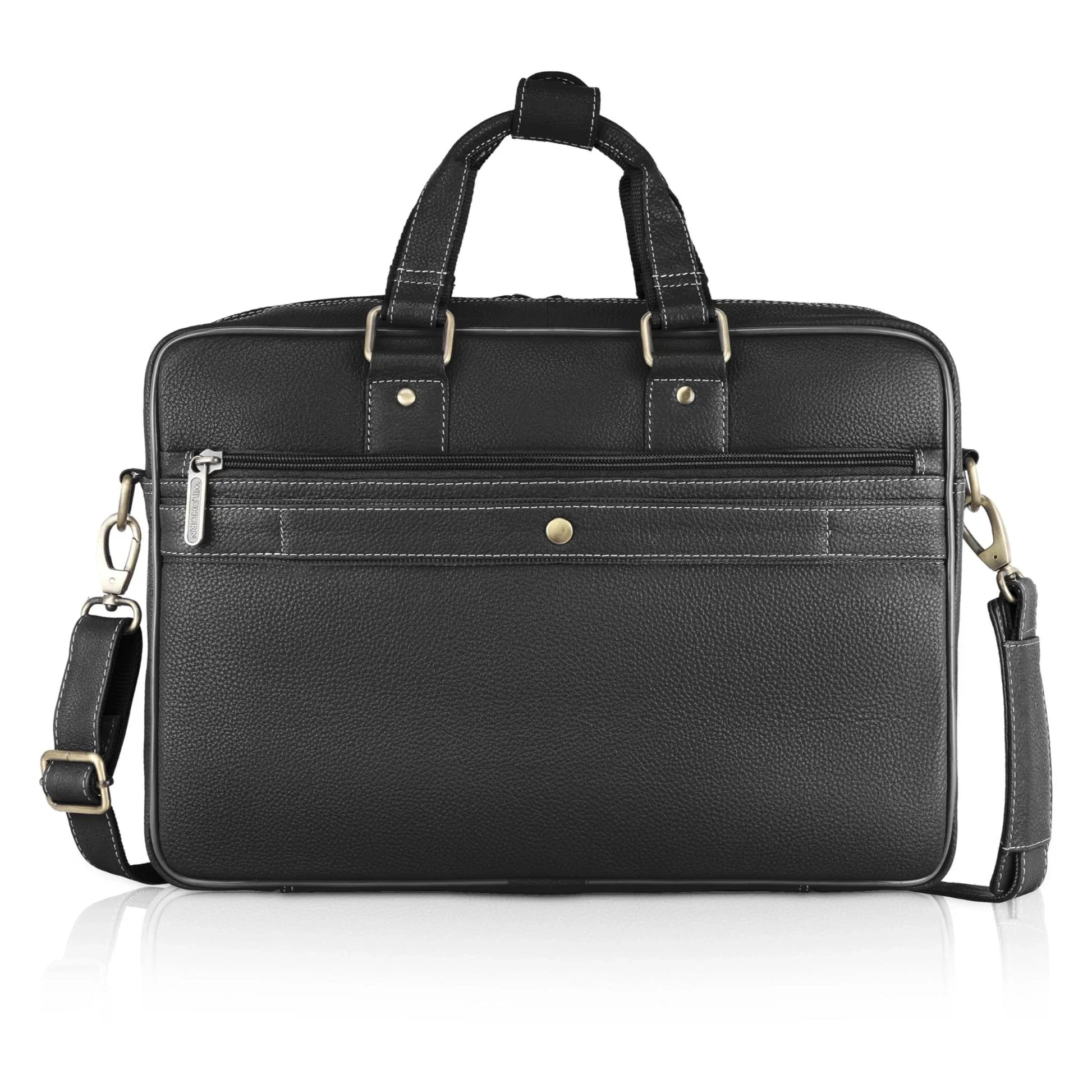 BELGRAVIA Leather Laptop Messenger Bag for Men - WILDHORN