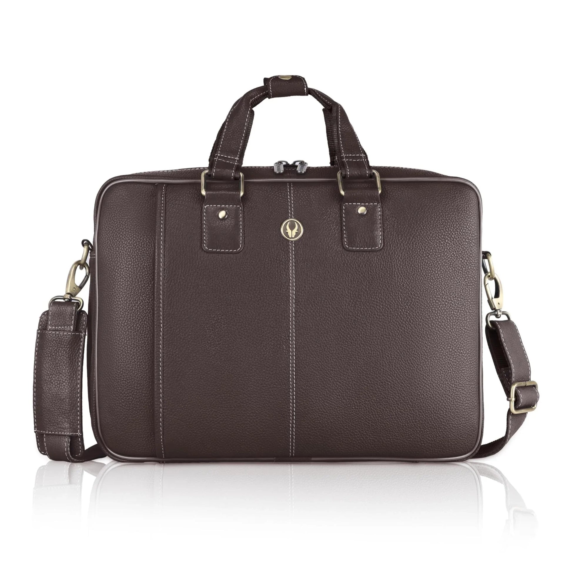 BELGRAVIA Leather Laptop Messenger Bag for Men - WILDHORN
