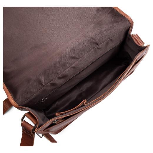 BOLTON Leather Messenger Bag for Men - WILDHORN