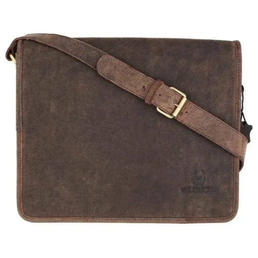 BOLTON Leather Messenger Bag for Men - WILDHORN