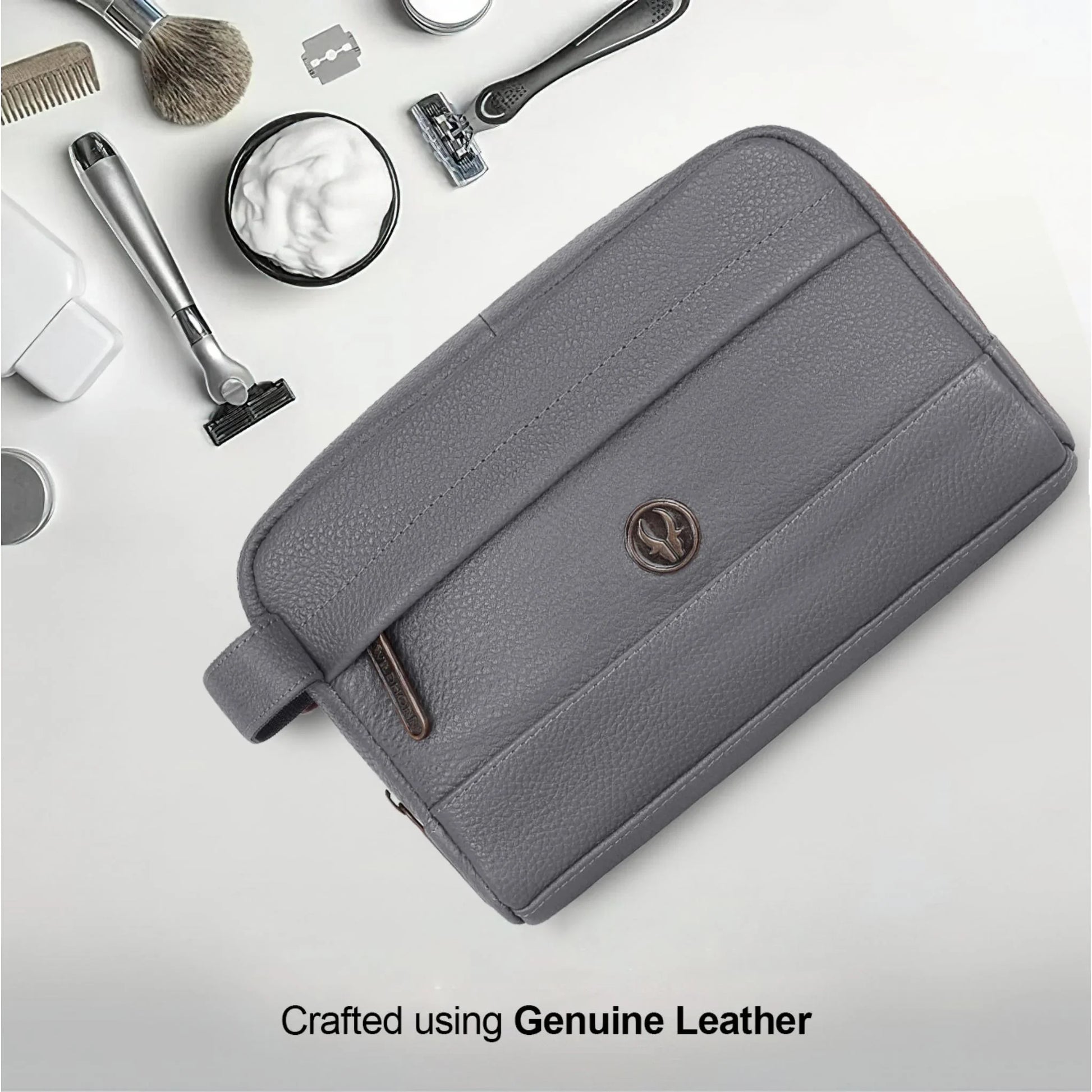 BONAVISTA Leather Toiletry Bag For Men & Women - WILDHORN