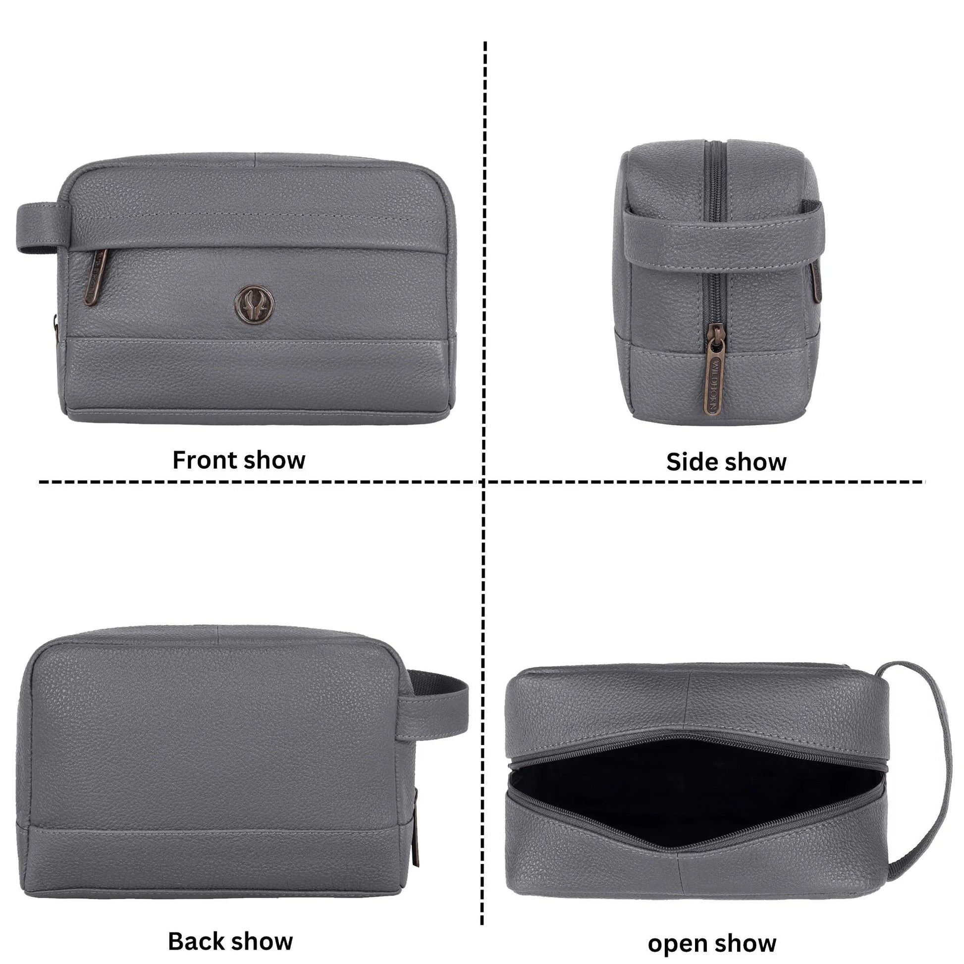 BONAVISTA Leather Toiletry Bag For Men & Women - WILDHORN
