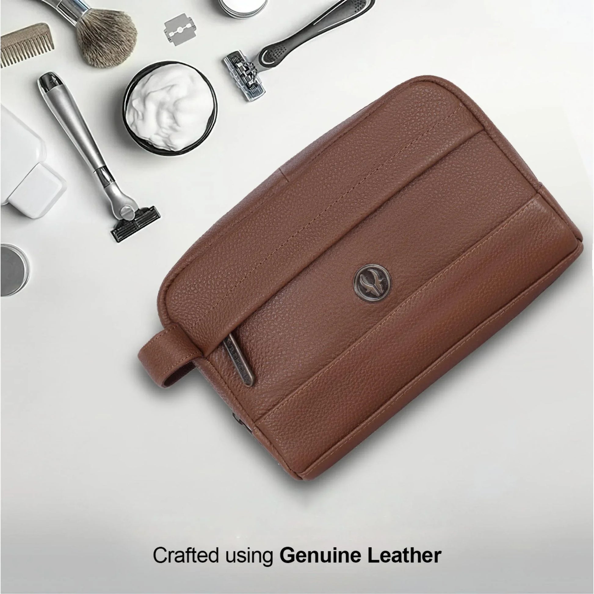 BONAVISTA Leather Toiletry Bag For Men & Women - WILDHORN
