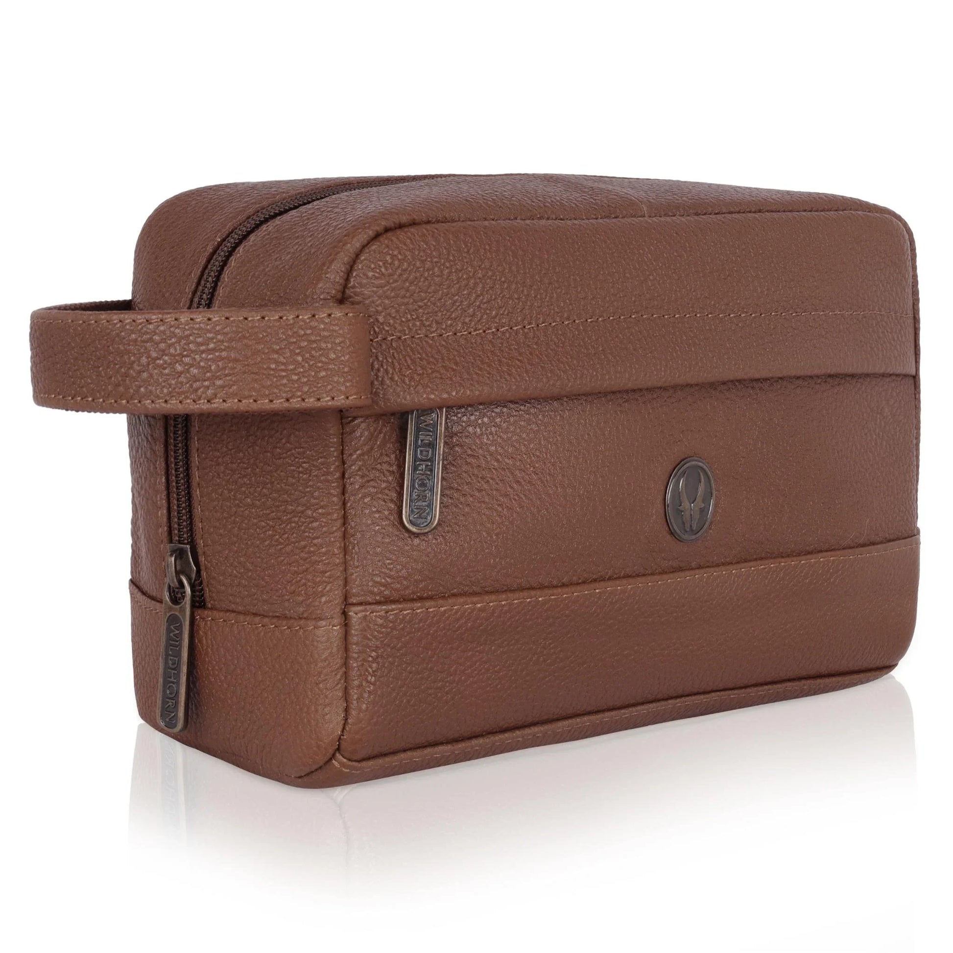 BONAVISTA Leather Toiletry Bag For Men & Women - WILDHORN