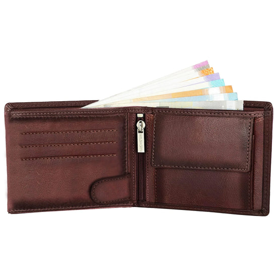 BOSTON RFID Protected Leather Wallet for Men - WILDHORN