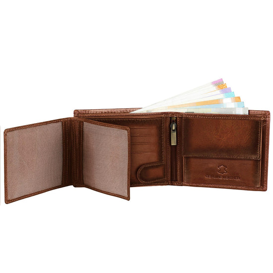 BOSTON RFID Protected Leather Wallet for Men - WILDHORN