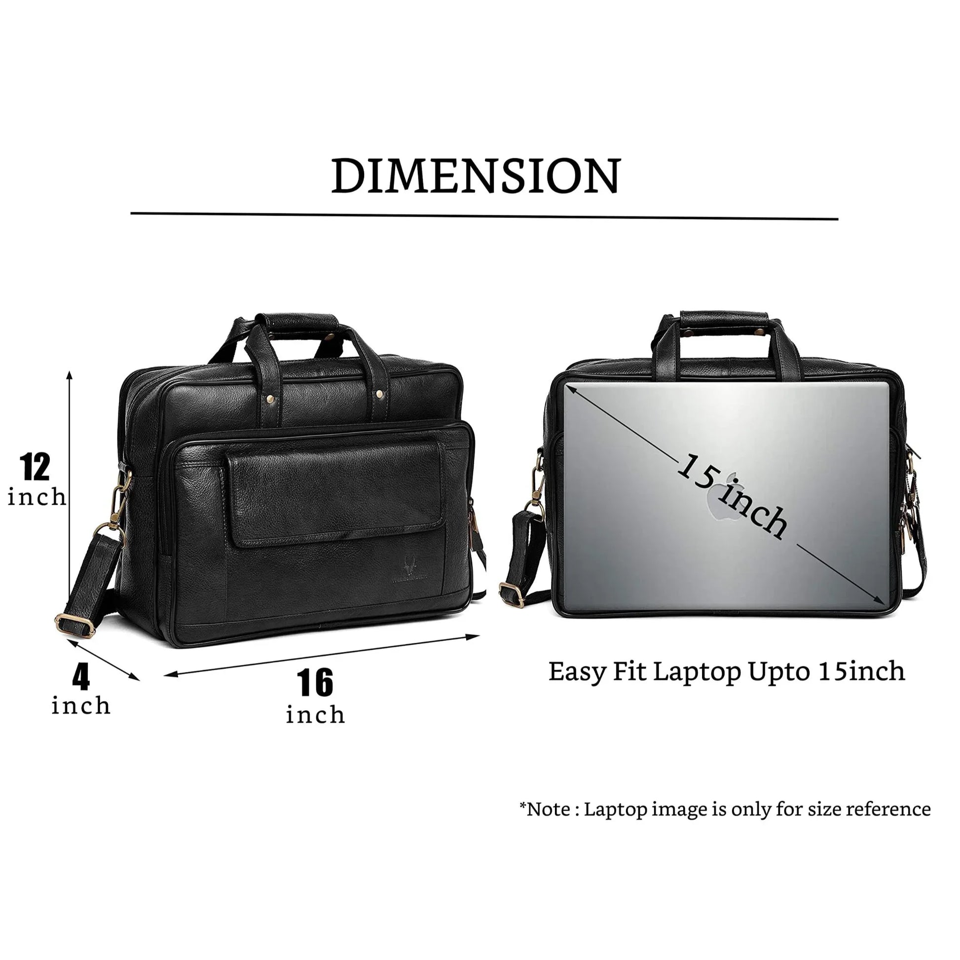 BRADFORD Leather Laptop Messenger Bag for Men - WILDHORN