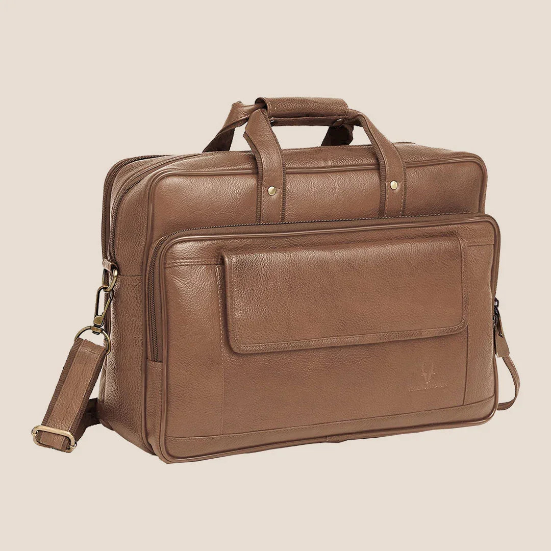 BRADFORD Leather Laptop Messenger Bag for Men - WILDHORN