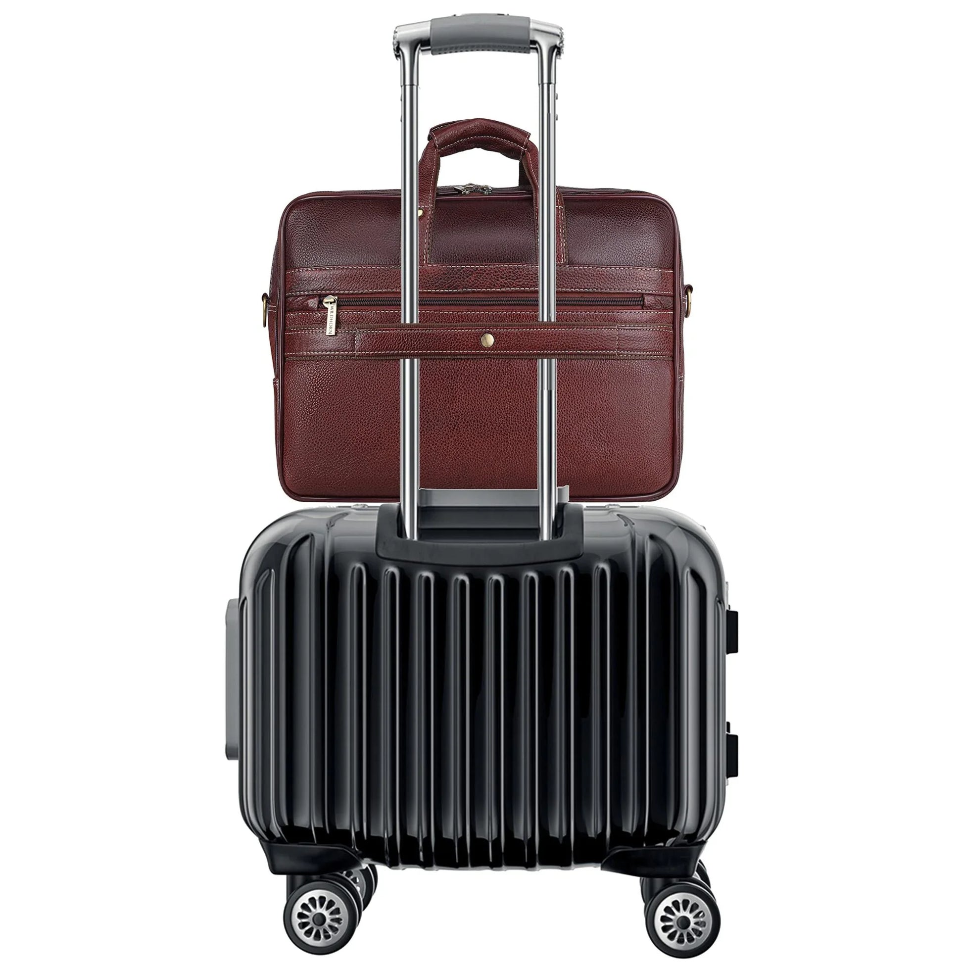 BRADFORD Leather Laptop Messenger Bag for Men - WILDHORN